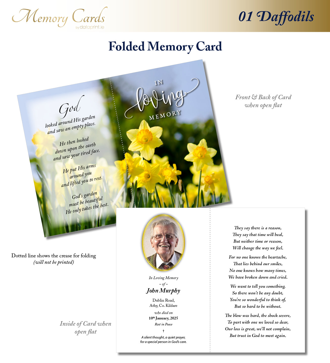 Memorial Card (Fold Over)