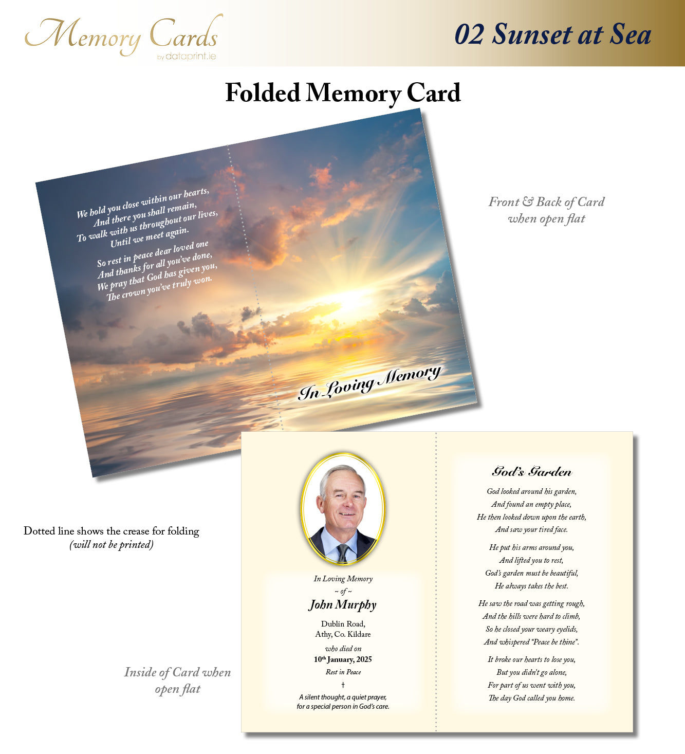 Memorial Card (Fold Over)