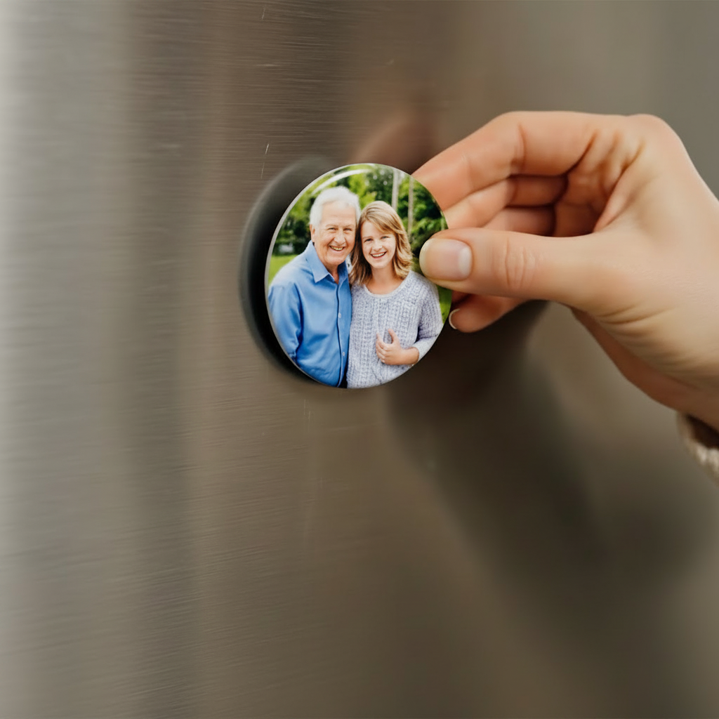 6 Circle Magnets - With Original Photo