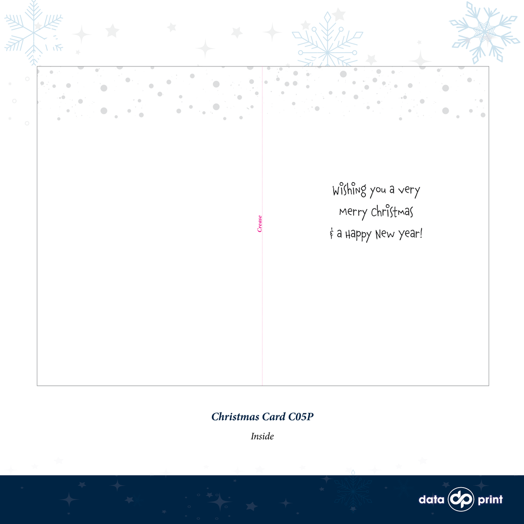 C05P Christmas Card - Pink Bow