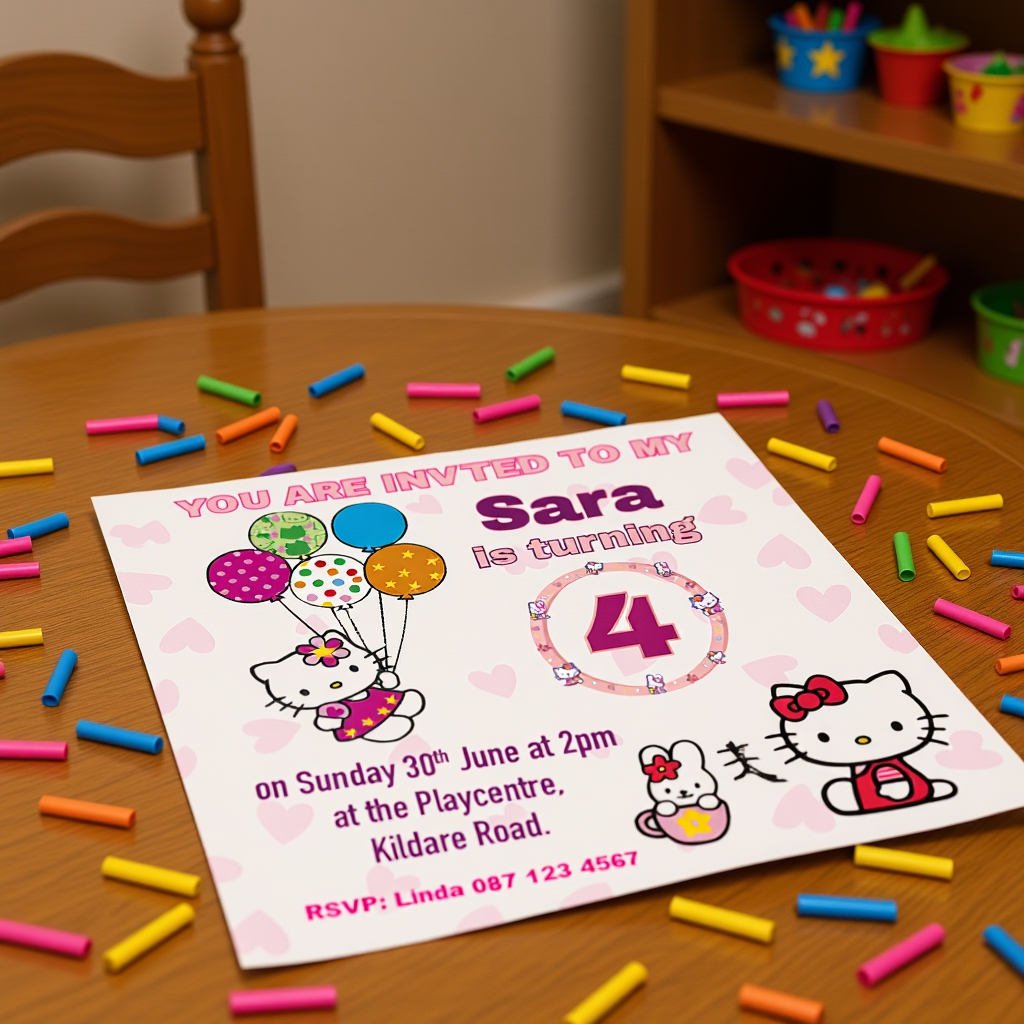 A5 Kids Party Invitation (Single Sided)