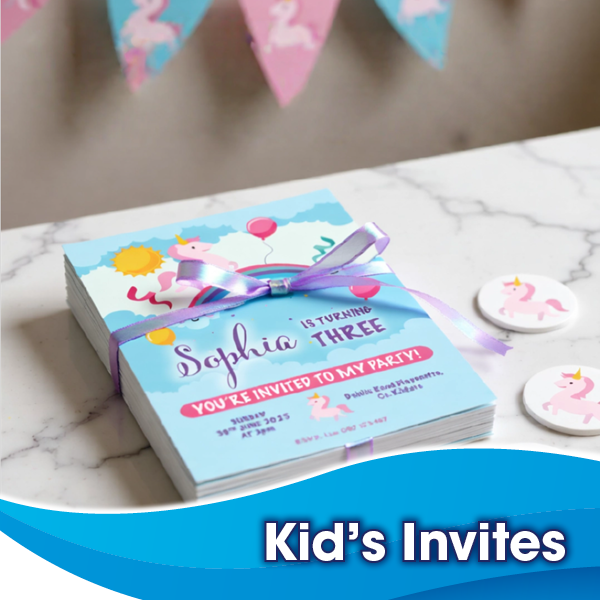 A5 Kids Party Invitation (Single Sided)