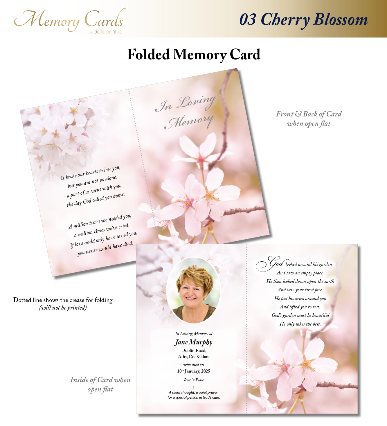Memorial Card (Fold Over)