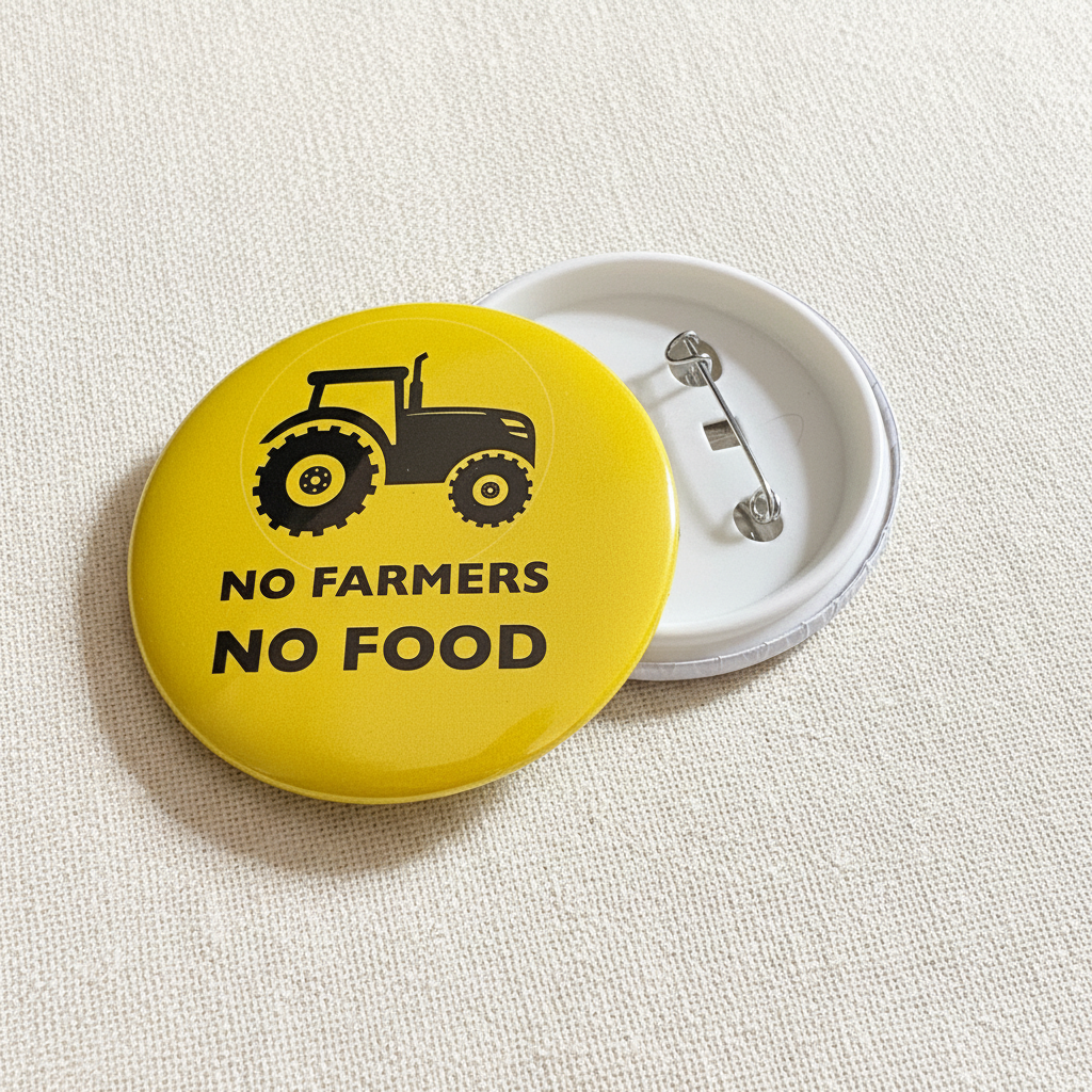 No Farmers No Food Badge