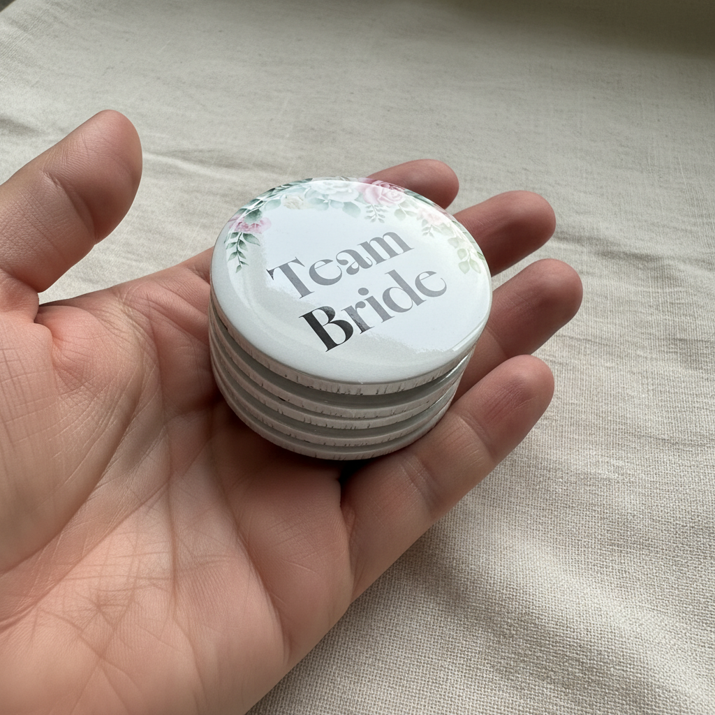 Pin Badge - Hand holding stacked badges